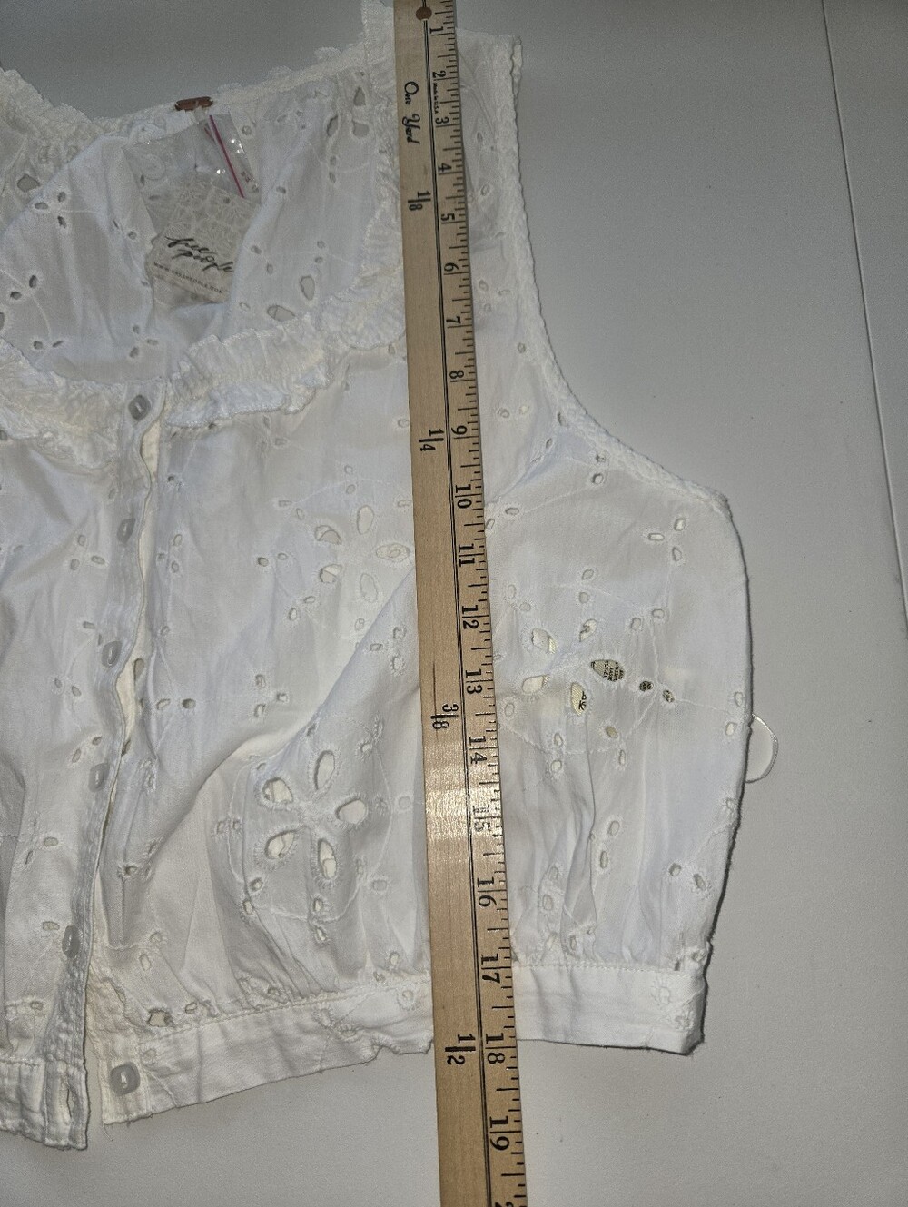 NWT Free People Madelyn Cotton Maxi Skirt Set White Sugar Swizzle Boho Eyelet M - Picture 10 of 11
